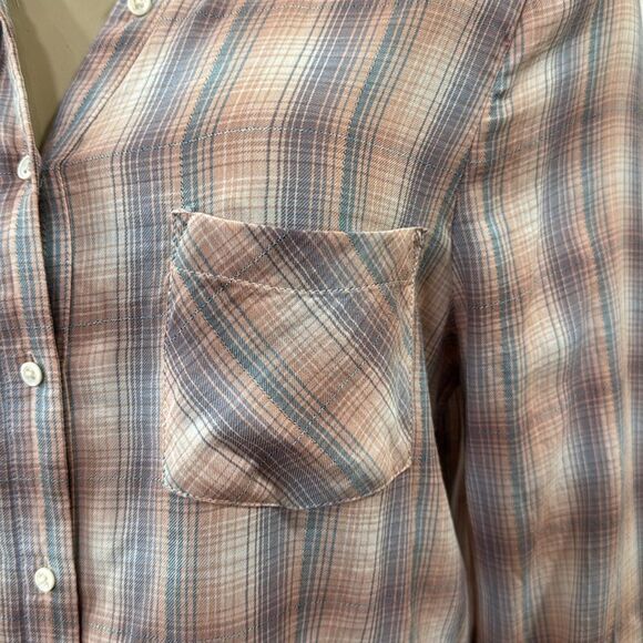 JOIE JERRIE BUTTON DOWN. DUSTY PINK. - Picture 4 of 10